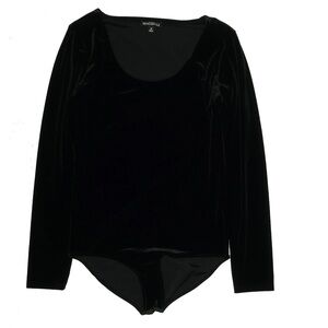 J crew Mercantile- Black Velvet Bodysuit, Size Small